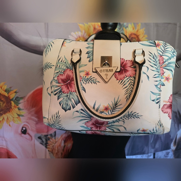 Guess Vintage Floral Satchel Bag - Picture 2 of 16